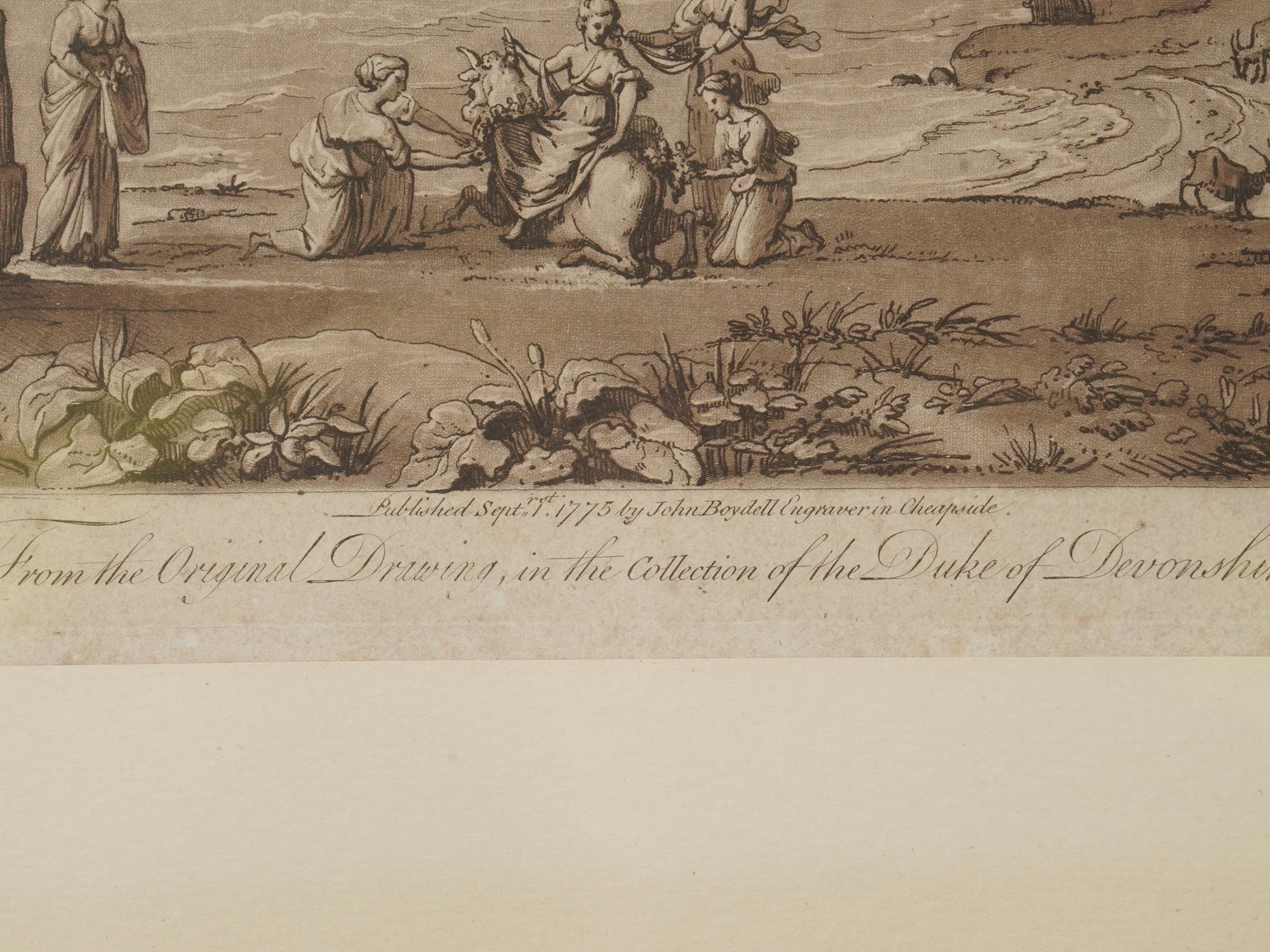 PAIR OF ANTIQUE ETCHINGS AFTER CLAUDE LORRAIN PIC-7